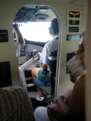 Cockpit des Wasserflugzeugs Fotos